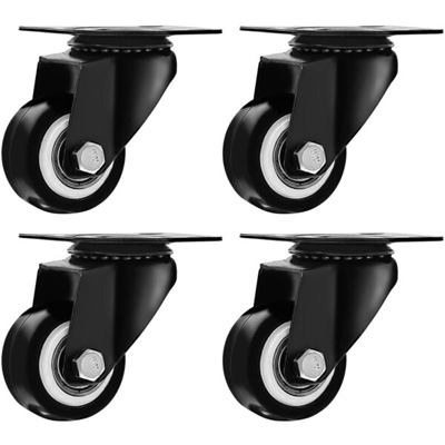 CASTER WHEEL BLACK 4'' SWIVEL